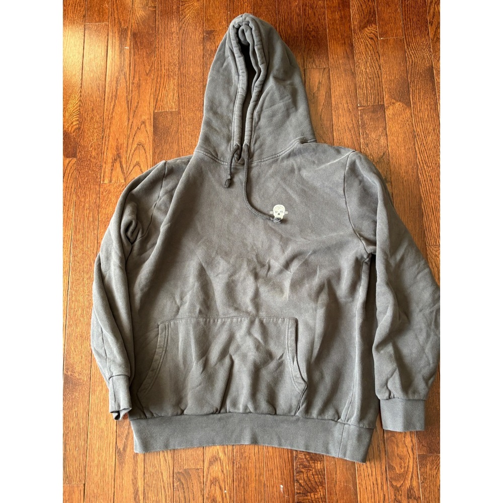 Suspicious Antwerp Mens Gray Sugar Skull Graphic Hoodie Large Portugal Cotton